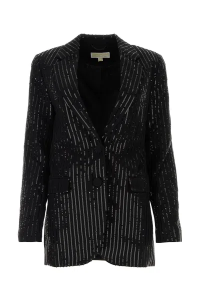 MICHAEL KORS BLACK TRIACETATE BLEND JACKET