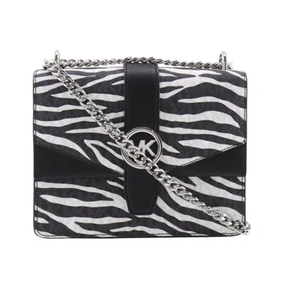 Pre-owned Michael Kors Black White Pvc Shoulder Bag () In Black, White