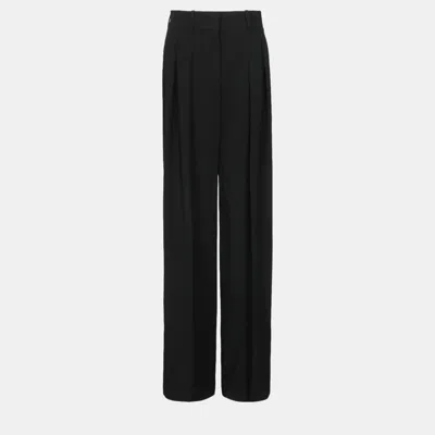 Pre-owned Michael Kors Black Wide-leg Slouch Trousers S/m