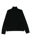 Michael Kors Black Wool Turtleneck Sweater  In Black