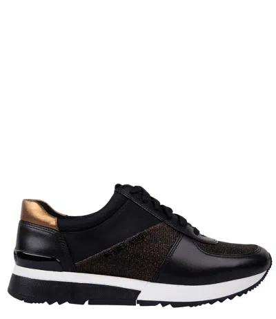 Michael Kors Black/bronze Leather Sneakers