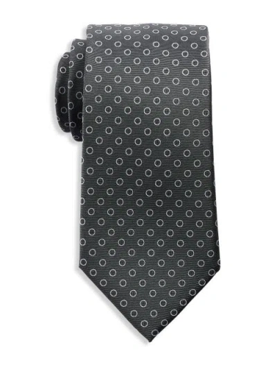 Michael Kors Blair Textured Dot Silk Tie In Grey