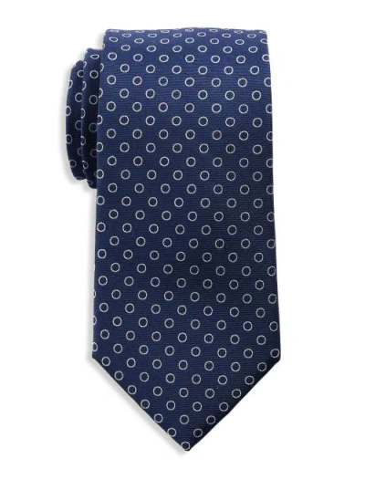 Michael Kors Blair Textured Dot Silk Tie In Navy