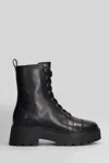 Michael Kors Blake Black Combat Boot In Black