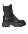 Michael Kors Black Leather Blake Ankle Boots In Black