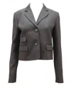 Michael Kors Blazer In Black Wool In Beige