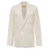 Michael Kors Blazer In White Linen In White
