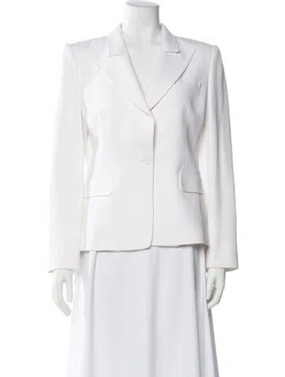 Pre-owned Michael Kors Blazer In White