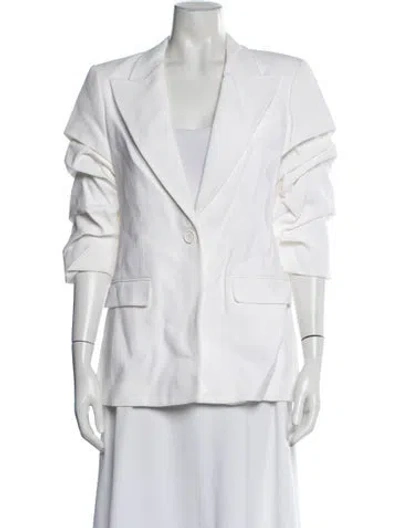 Pre-owned Michael Kors Blazer In White