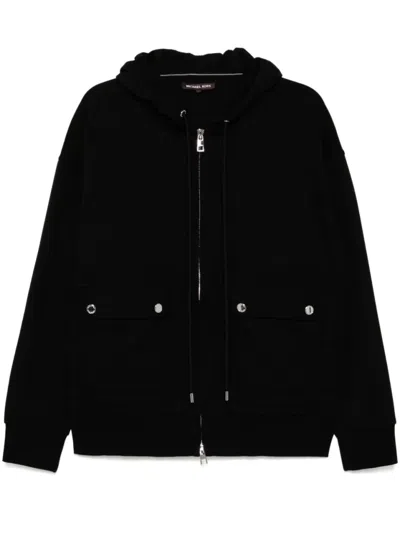 Michael Kors Blend Zip-up Hoodie In Black
