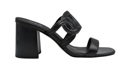 Michael Kors Block Heel Mules With Signature Detail And Fit In Black