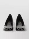 Michael Kors Block Heel Round Toe Pumps With Patent Cap
