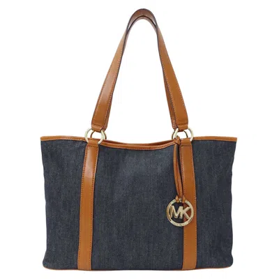 Pre-owned Michael Kors Blue Blue Leather Tote Bag () In Multi