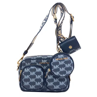 Pre-owned Michael Kors Blue Canvas Pouch Shoulder Bag ()