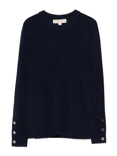 Michael Kors Blue Knitwear In Wool Crew-neck