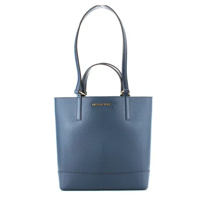 Michael Kors Blue Leather Tote Bag