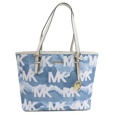 Pre-owned Michael Kors Blue Pvc Tote Bag () In Multi