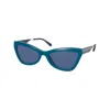 Michael Kors Blue Resin Sunglasses In Blue