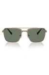 Michael Kors Blue Ridge 58mm Square Sunglasses In Gold