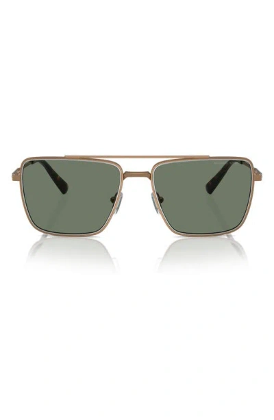 Michael Kors Blue Ridge 58mm Square Sunglasses In Gold