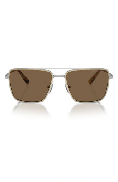 Michael Kors Man Sunglass Mk1154 Blue Ridge In Brown Solid