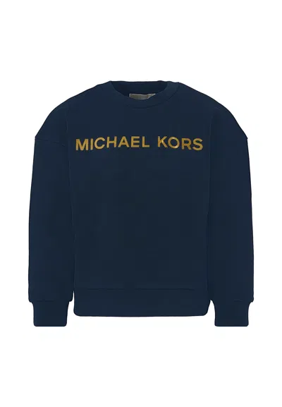 Michael Kors Kids' Blue Sweatshirt For Girl With Logo