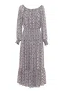 MICHAEL KORS BOAT NK SMOCK MAXI DRESS