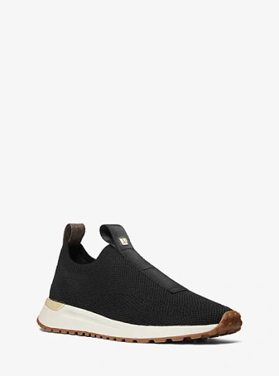 Michael Kors Bodie Studded Mesh Slip-on Trainer In Black