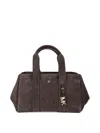 Michael Kors Brown Shoulder Bag With Metallic Pendant In Suede Woman In Brown