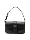 Michael Kors Shoulder Bag In Vitello Leather In Black