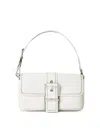 Michael Kors Colby Medium Leather Shoulder Bag In White