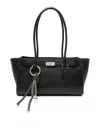 Michael Kors Double-handle Leather Shoulder Bag In Black