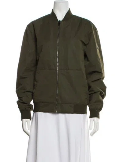 Pre-owned Michael Kors Bomber Jacket In Green
