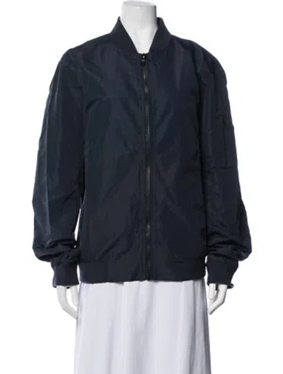 Pre-owned Michael Kors Bomber Jacket W/ Tags In Blue
