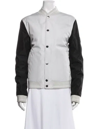 Pre-owned Michael Kors Bomber Jacket In White
