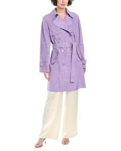 Michael Kors Bonded Suede Trench Coat