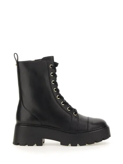 MICHAEL KORS BLACK LEATHER BLAKE ANKLE BOOTS