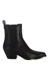 Michael Kors Kinlee Leather And Stretch Knit Ankle Boot In Black