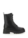 Michael Kors Black Leather Blake Ankle Boots In Black