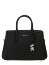 Michael Kors Handbag Leather Braided Trim In Black