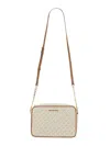Michael Kors Jet Set Coated Canvas Leather Shoulder Bag In Multicolour