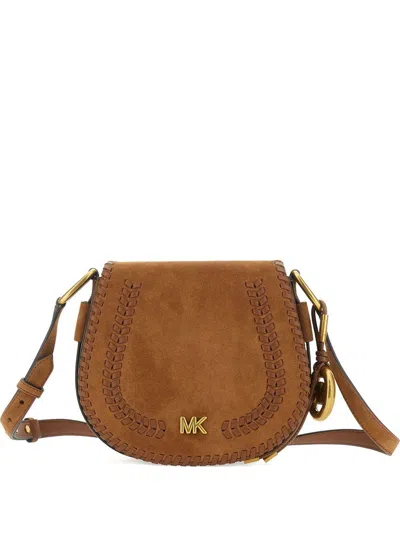 Michael Kors Borsa A Tracolla Josie In Pelle Scamosciata  In Brown
