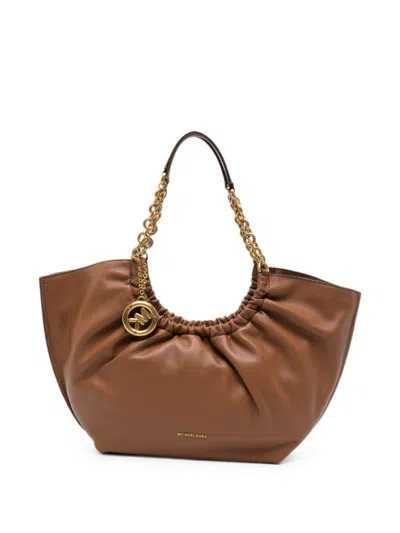 Michael Kors Borsa Hobo In Pelle Marrone Con Charm Mk  In Brown