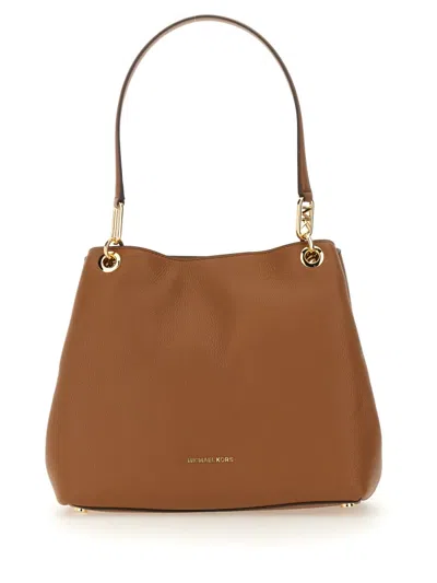 Michael Kors Kensington Shoulder Bag Gold Tone Hardware In Brown