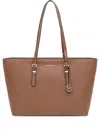 Michael Kors Borsa Tote Quinn Grande In Pelle Martellata In Brown
