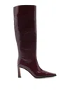 Michael Kors Mid-calf Red Calfskin Ankle Boots In Red