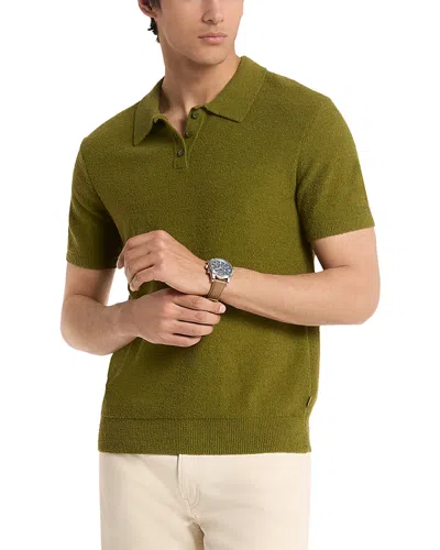 Michael Kors Boucle Sweater Polo Shirt In Green