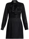 Michael Kors Bow-detail Mini Dress In Black