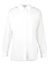 Michael Kors Boyfriend Long-sleeve Button-down Shirt In White