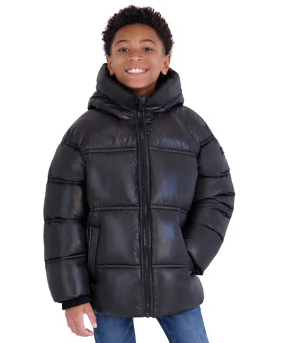 Michael Kors Kids' Boys' 5-16 Heavyweight Shine Puffer Jacket In Blue